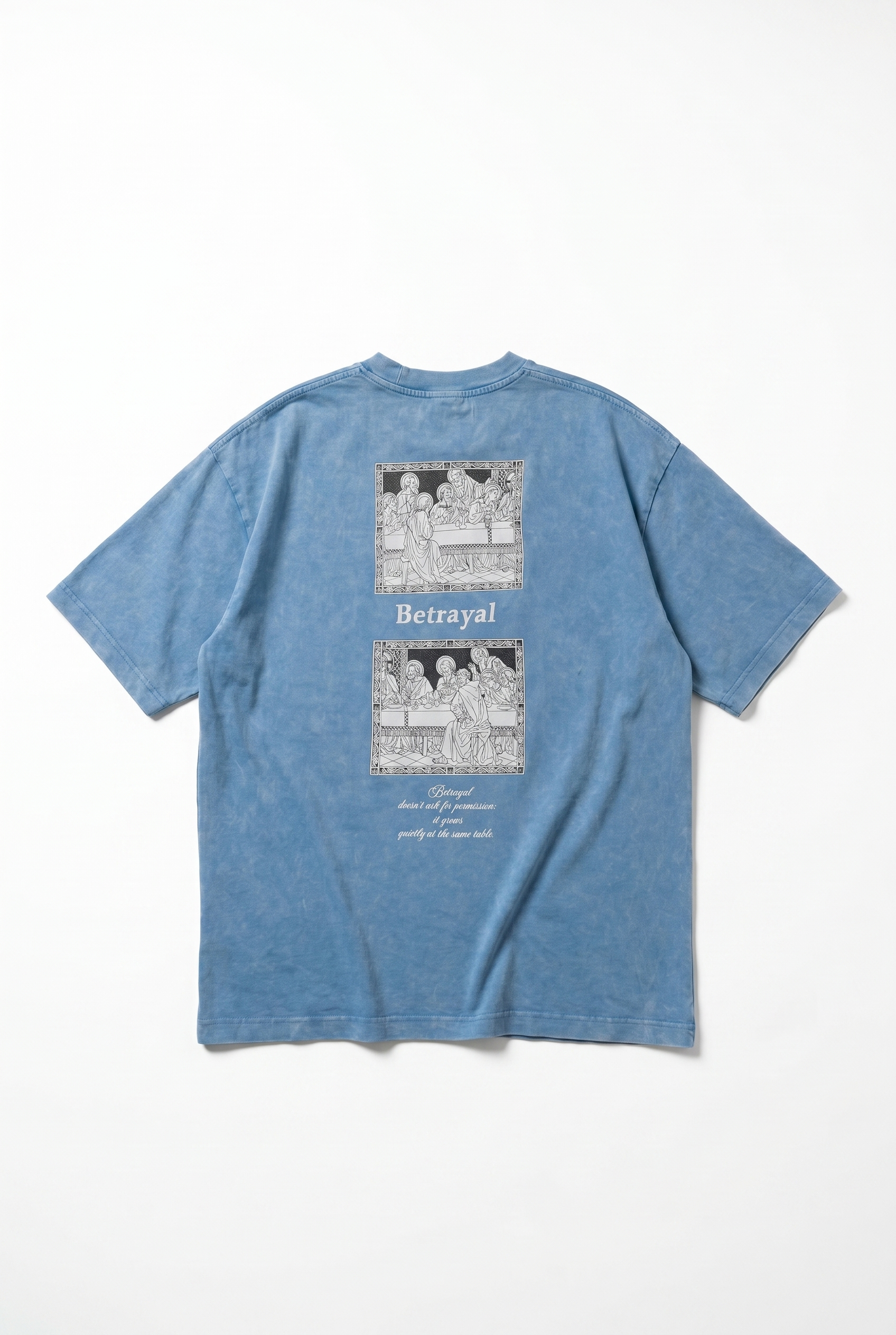 Betrayal Washed Oversized T-Shirt Baby Blue
