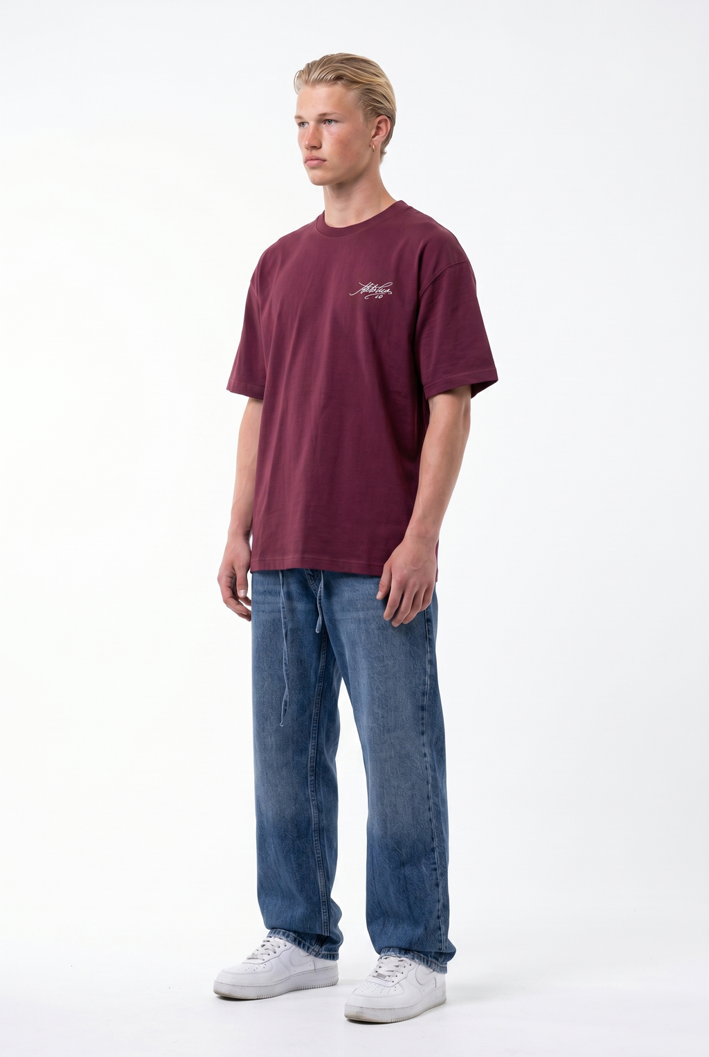 Piero Oversized T-Shirt Burgundy