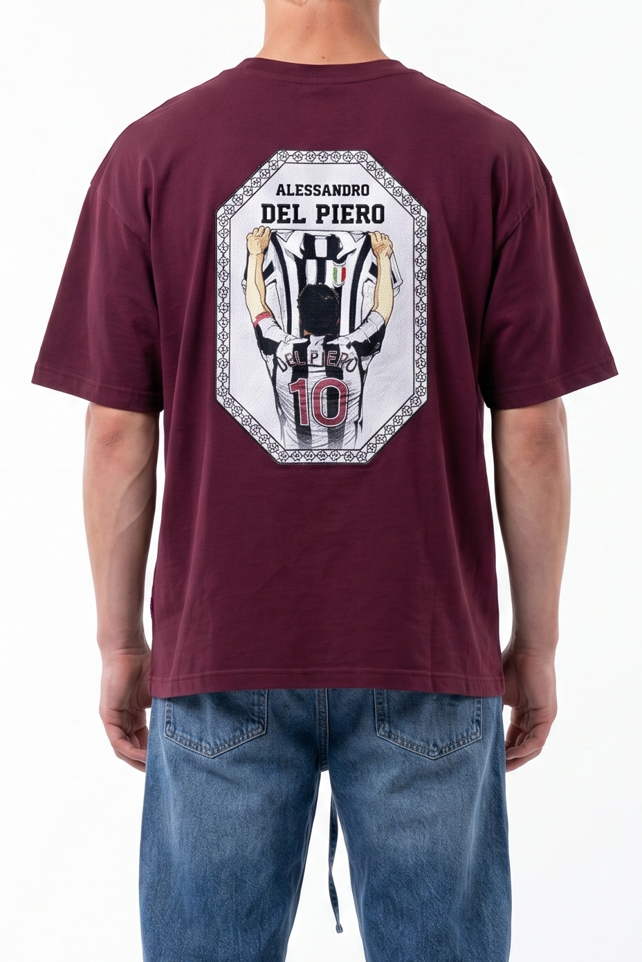 Piero Oversized T-Shirt Burgundy