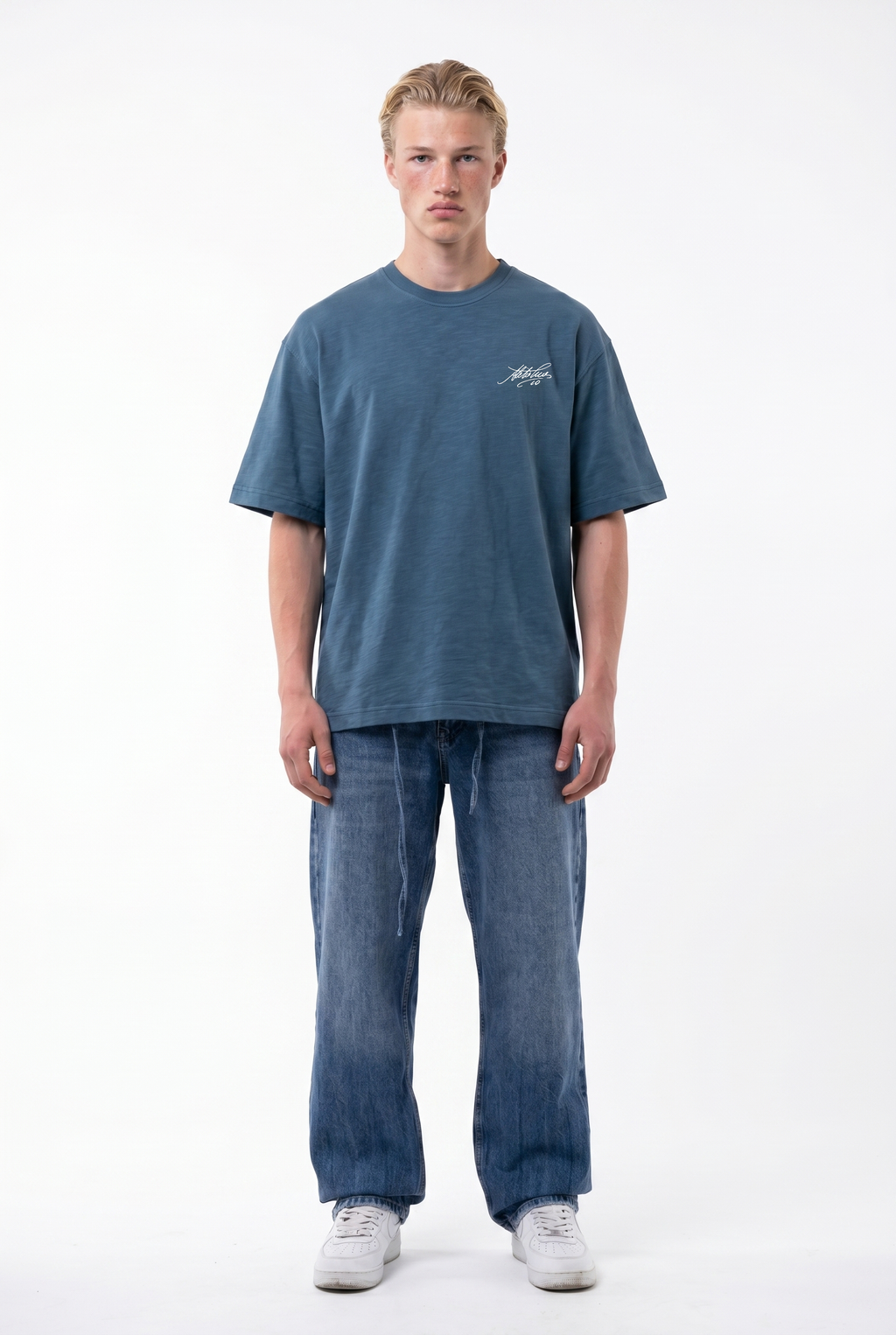 Piero Oversized T-Shirt Petrol Blue