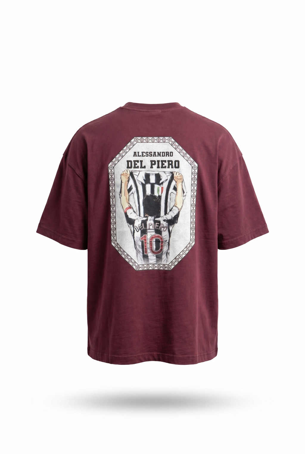 Piero Oversized T-Shirt Burgundy