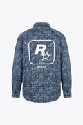 R Oversized Shirt Blue