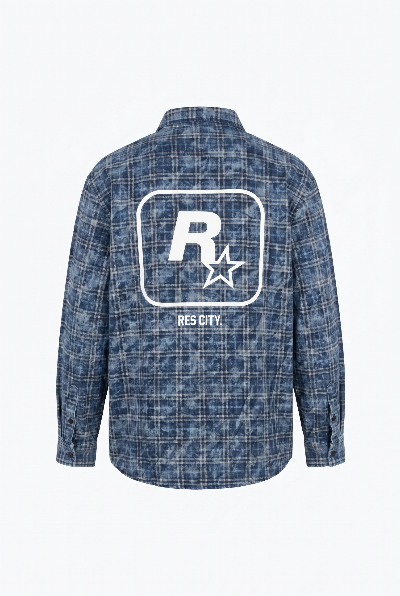 R Oversized Shirt Blue