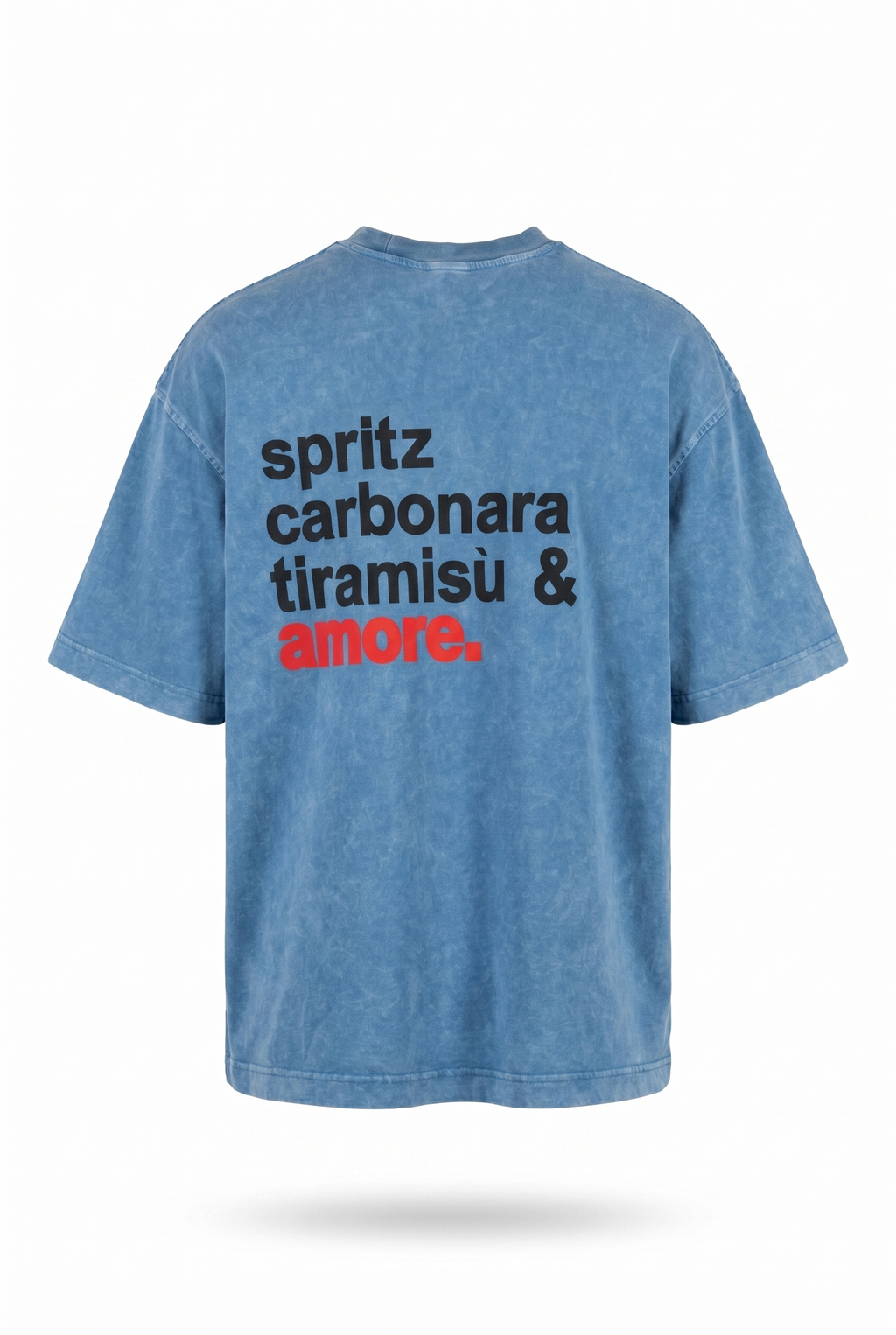 Amore Washed Oversized T-Shirt Blue