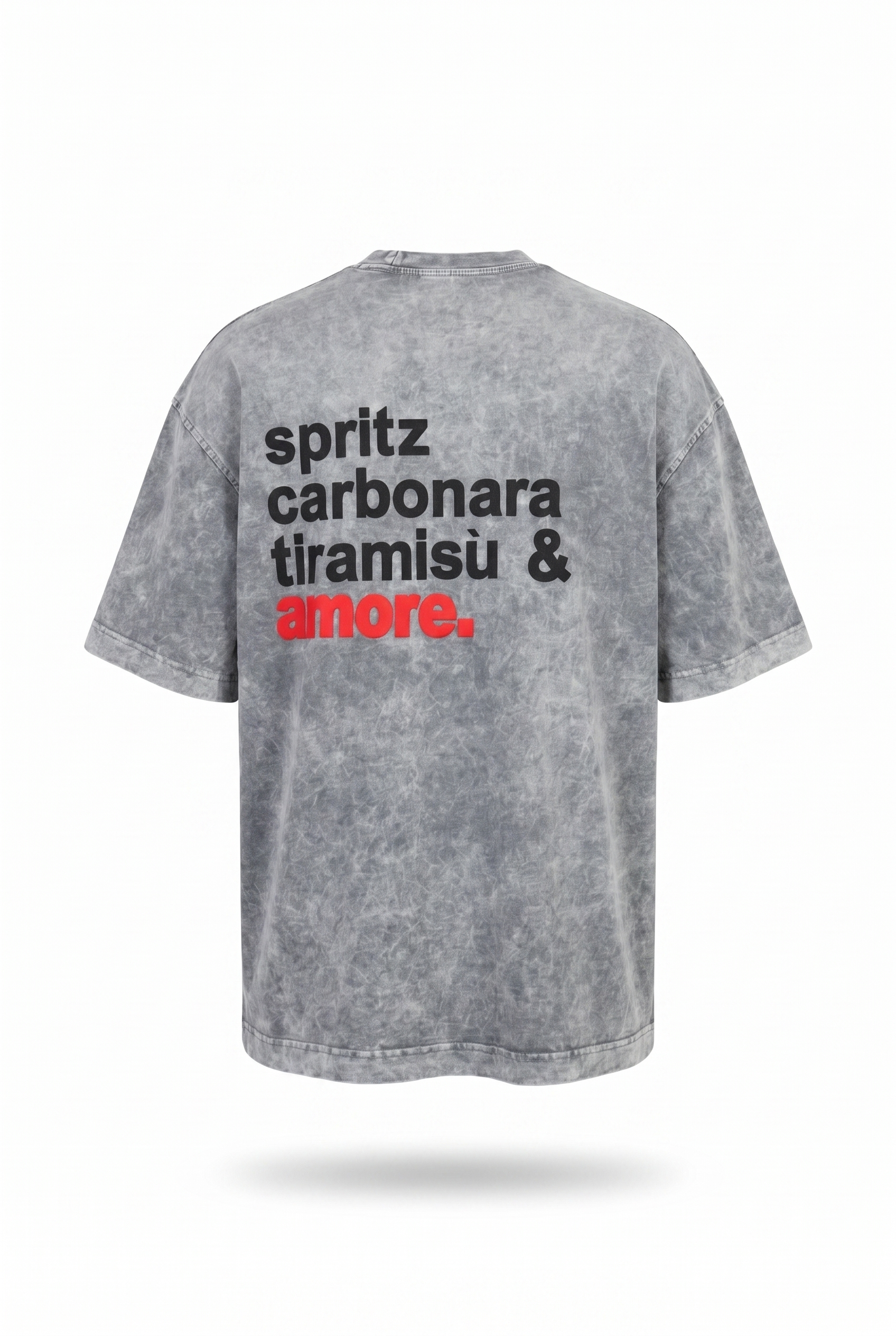 Amore Washed Oversized T-Shirt Gray