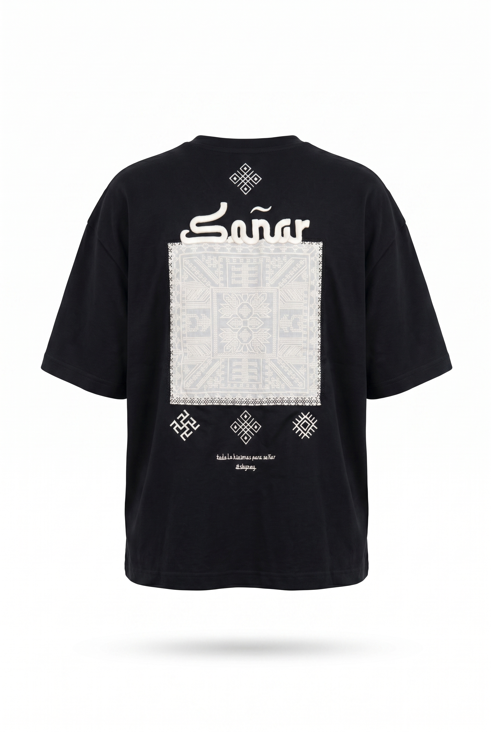 FFB Embroidered Oversized T-Shirt Smoked