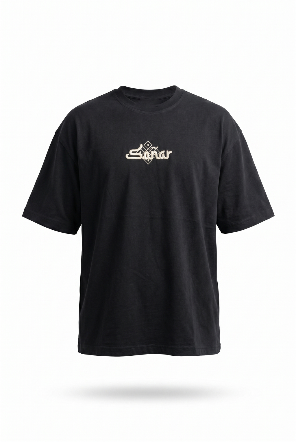 FFB Embroidered Oversized T-Shirt Smoked