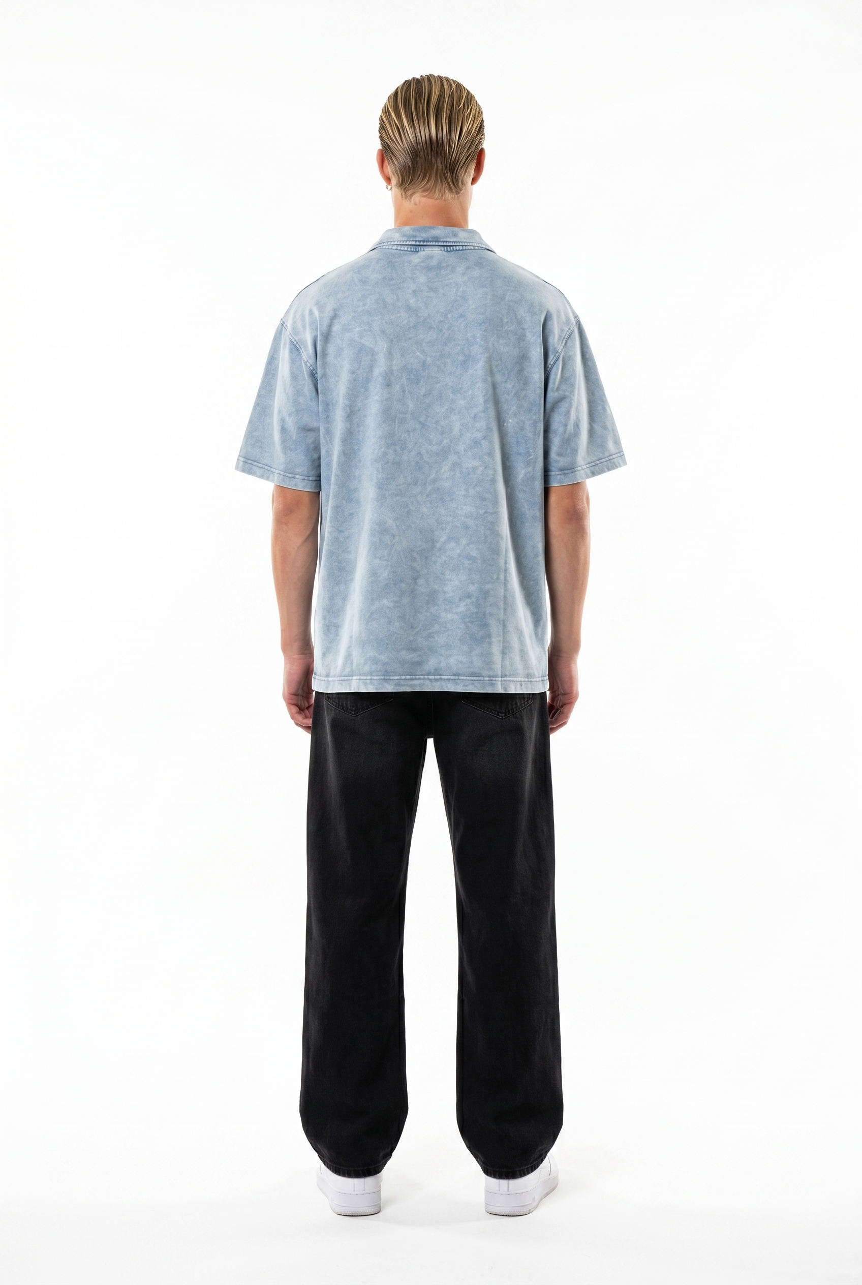 24207 Washed Oversized T-Shirt Blue