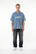 24207 Washed Oversized T-Shirt Blue