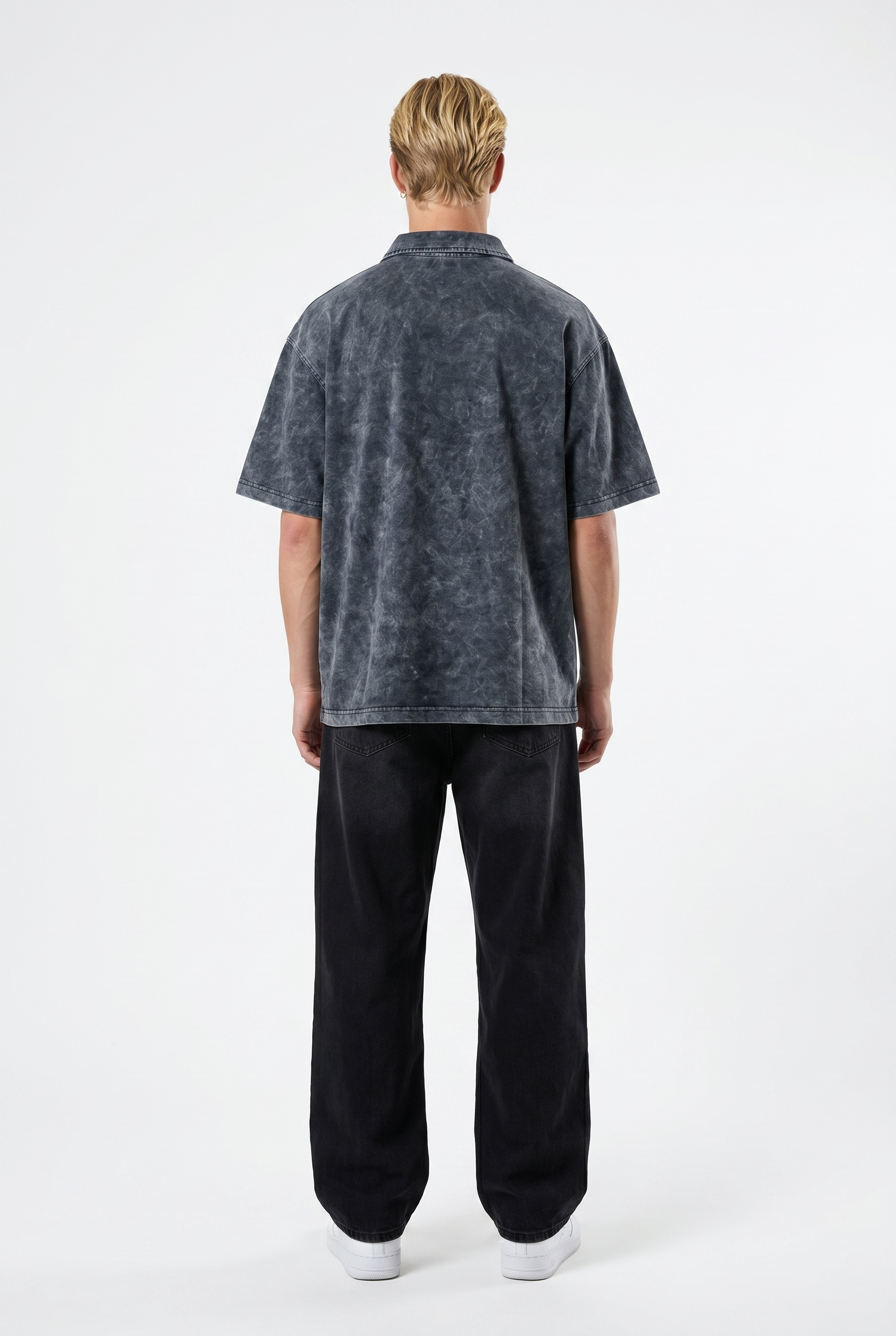 24207 Washed Oversized T-Shirt Black