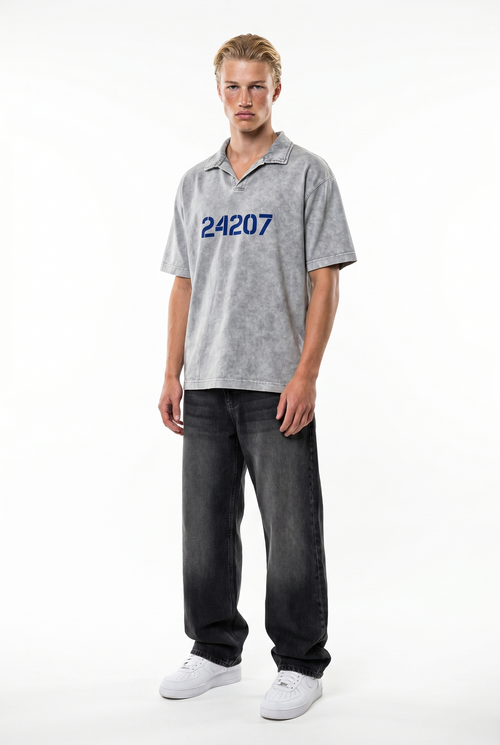 24207 Washed Oversized T-Shirt Gray