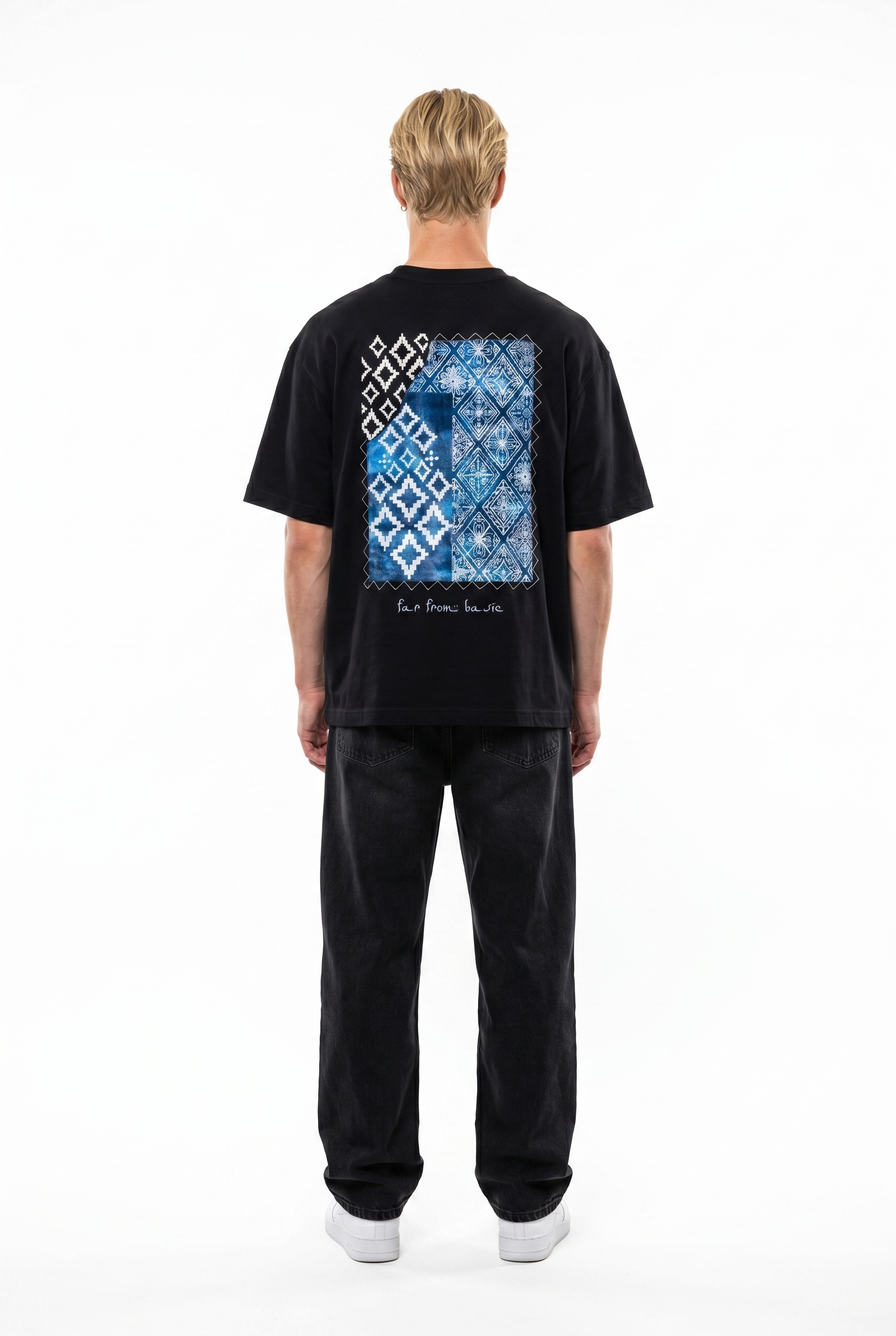 FFB Embroidered Oversized T-Shirt Black