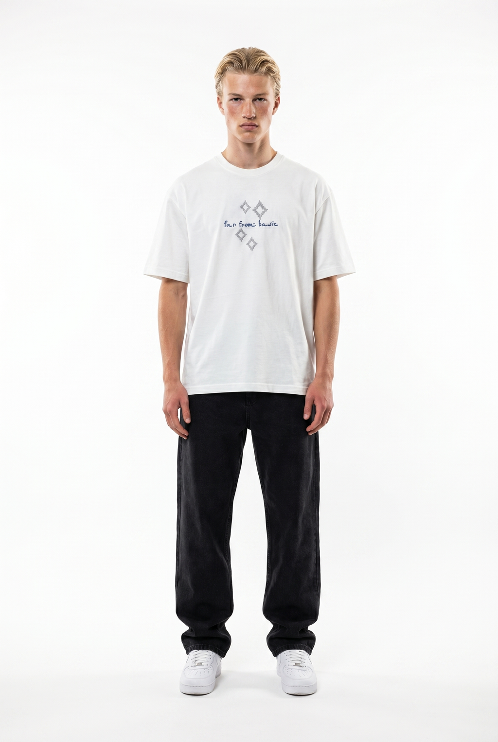 FFB Embroidered Oversized T-Shirt Ecru
