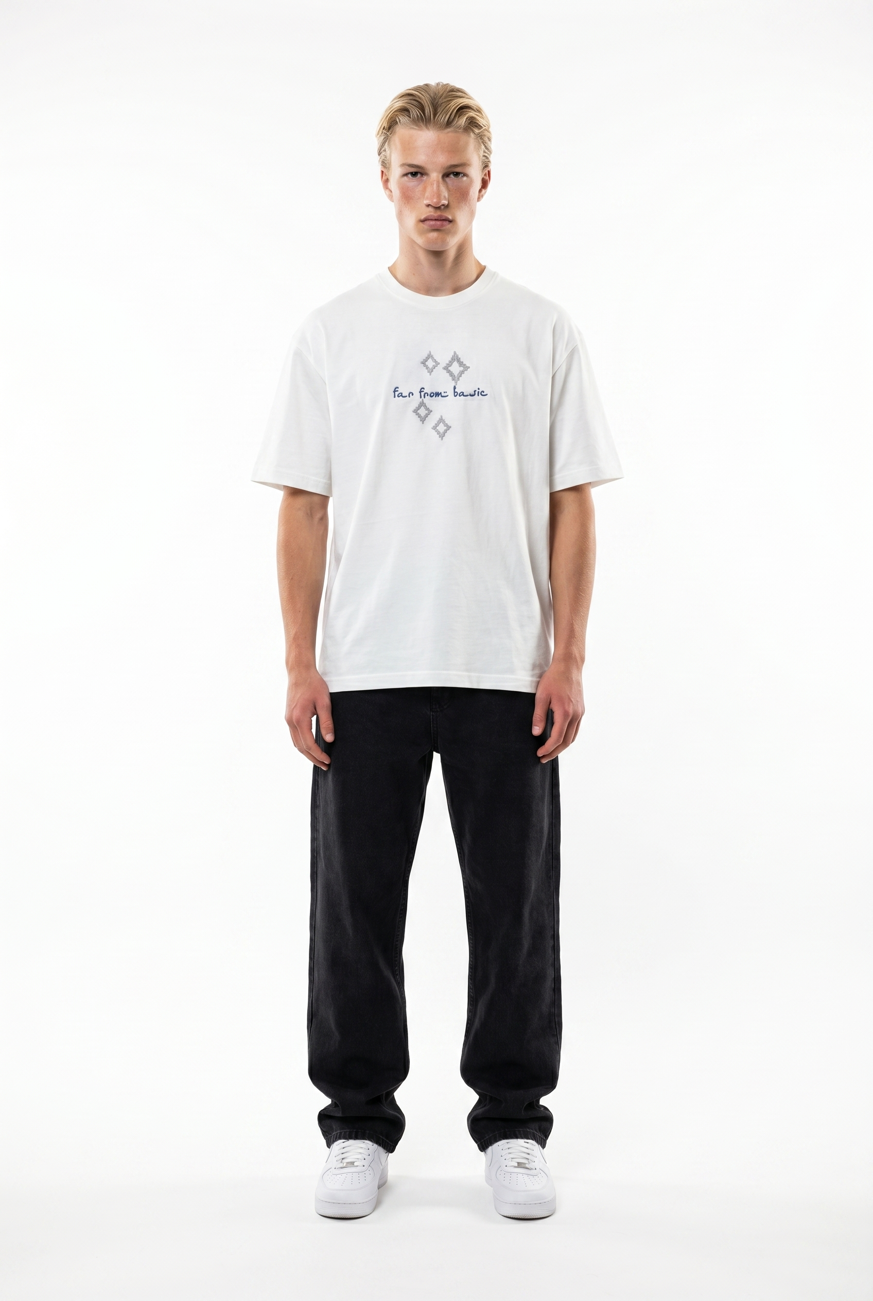 FFB Embroidered Oversized T-Shirt Ecru