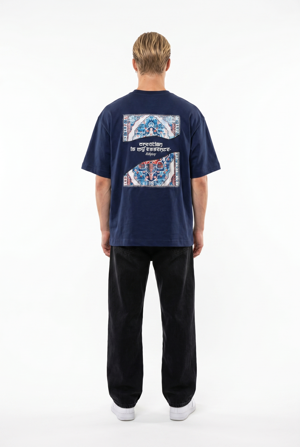 Itsbyzey Oversized T-Shirt Navy