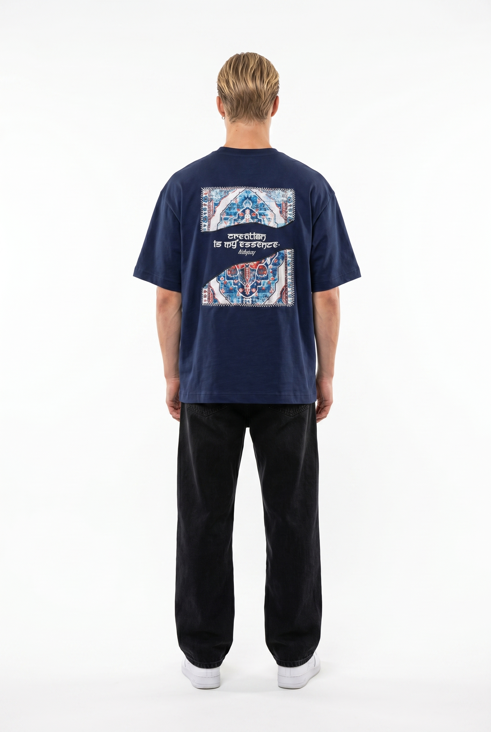 Itsbyzey Oversized T-Shirt Navy