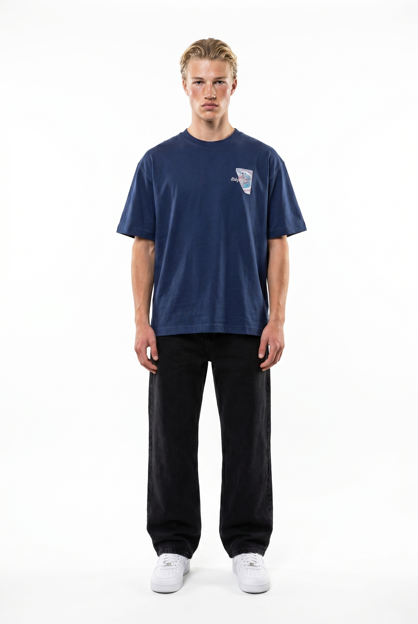 Itsbyzey Oversized T-Shirt Navy